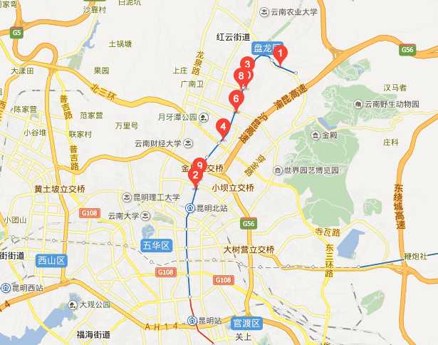 昆明北京路在哪個(gè)區(qū)？昆明北京路延長(zhǎng)線是哪個(gè)區(qū)？