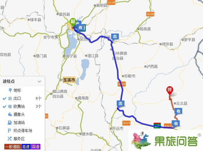昆明到普者黑線路圖-昆明怎么到普者黑？昆明到普者黑多少公里？