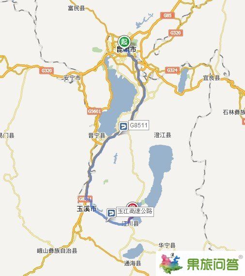 昆明到撫仙湖怎么坐車？有多少公里？